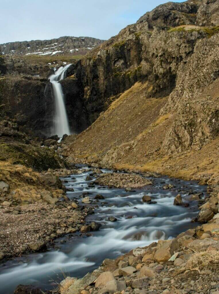 Waterfall at Roadside, Iceland