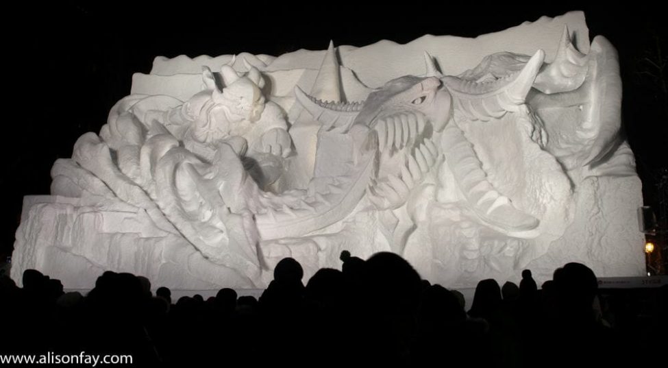 Snow Sculpture at the 2018 Sapporo Snow Festival