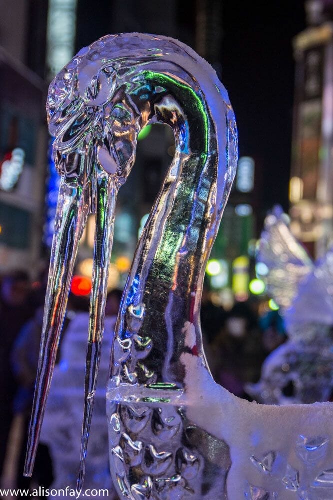 Bird sculpture at the Sapporo Snow Festival