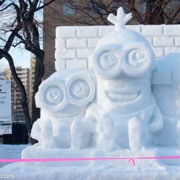 Minion's Ice Sculpture at the Sapporo Snow Festival