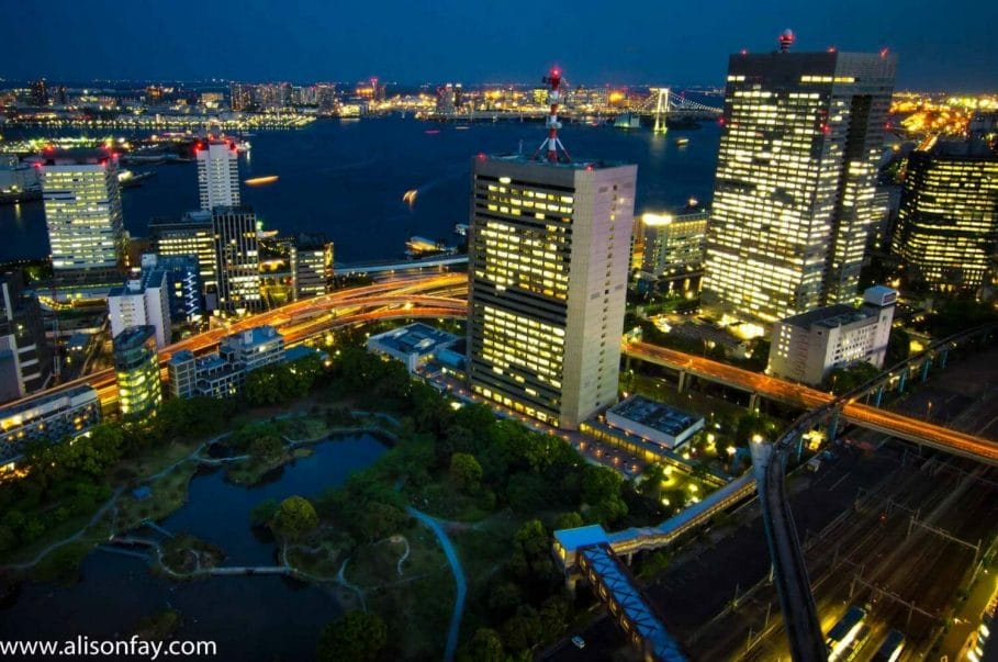 View of Tokyo at night