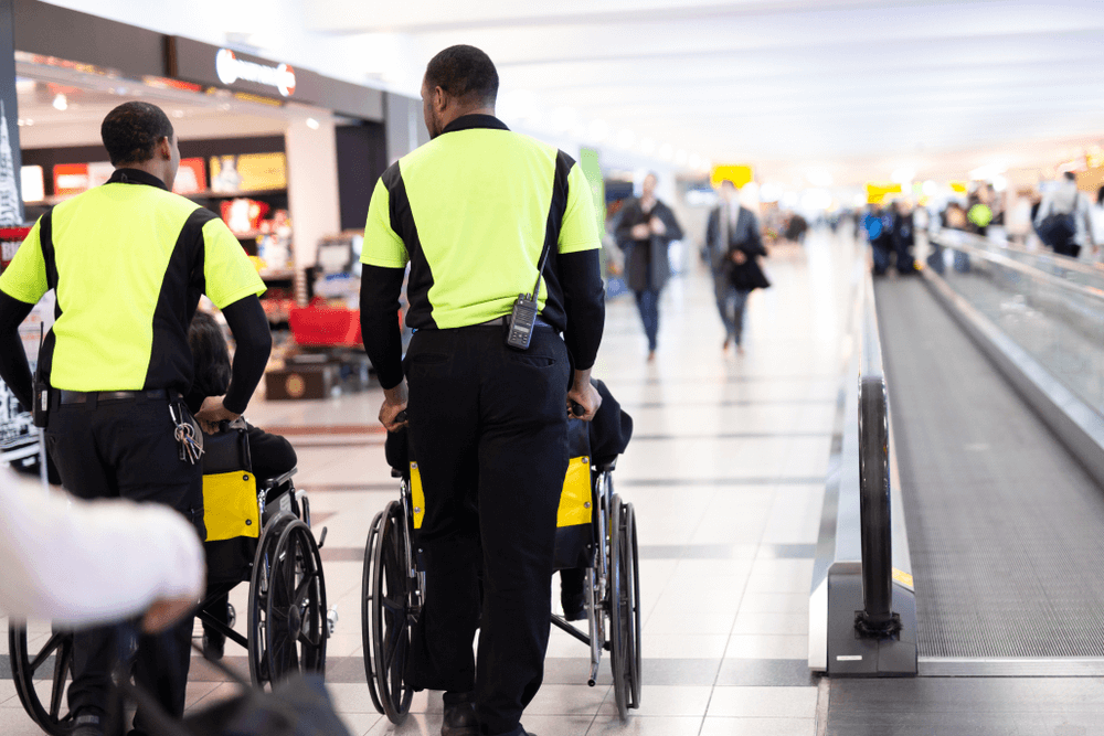 Special assistance at the airport for disabled passengers