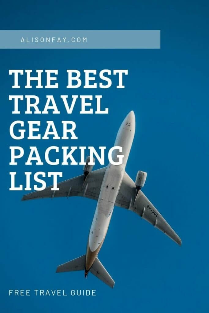 Pin image for the best travel packing list