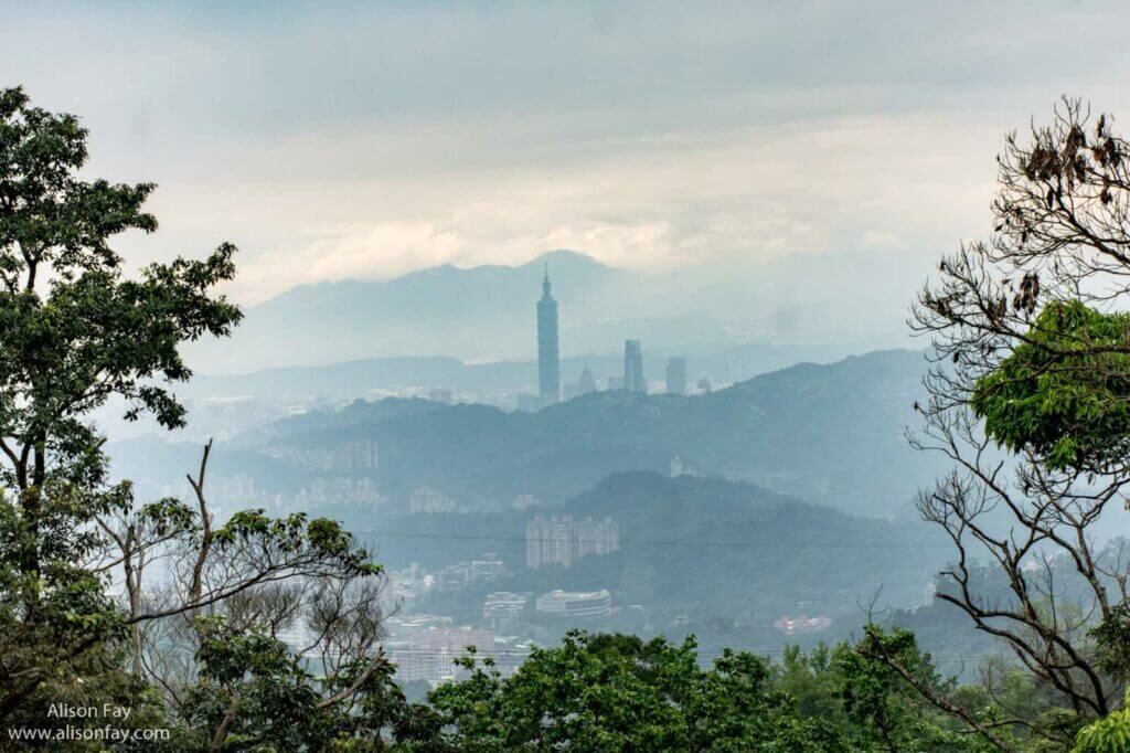 Landscape photo with taipei 101 in the distance