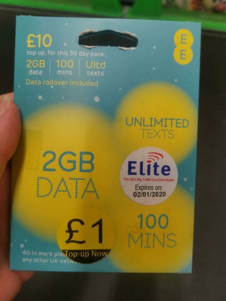 EE Sim Card, £1 for 2GB data and 100 minutes + unlimited texts