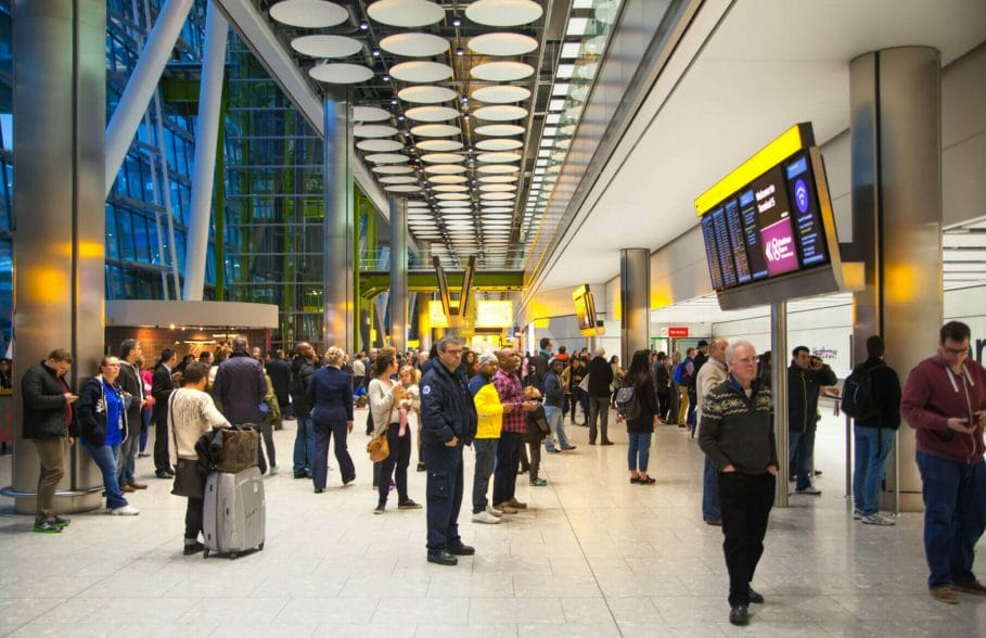 Arrivals at Heathrow Airport Terminal 5