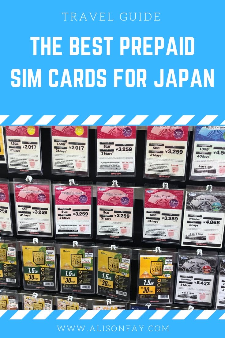 Pin image fo buying a prepaid sim card in Japan