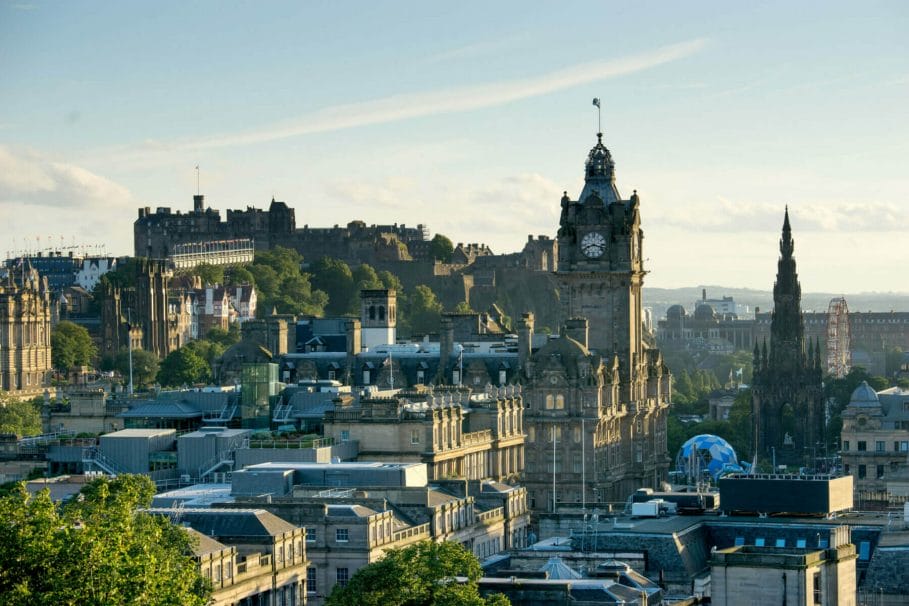 View of Edinburgh city in Scotland