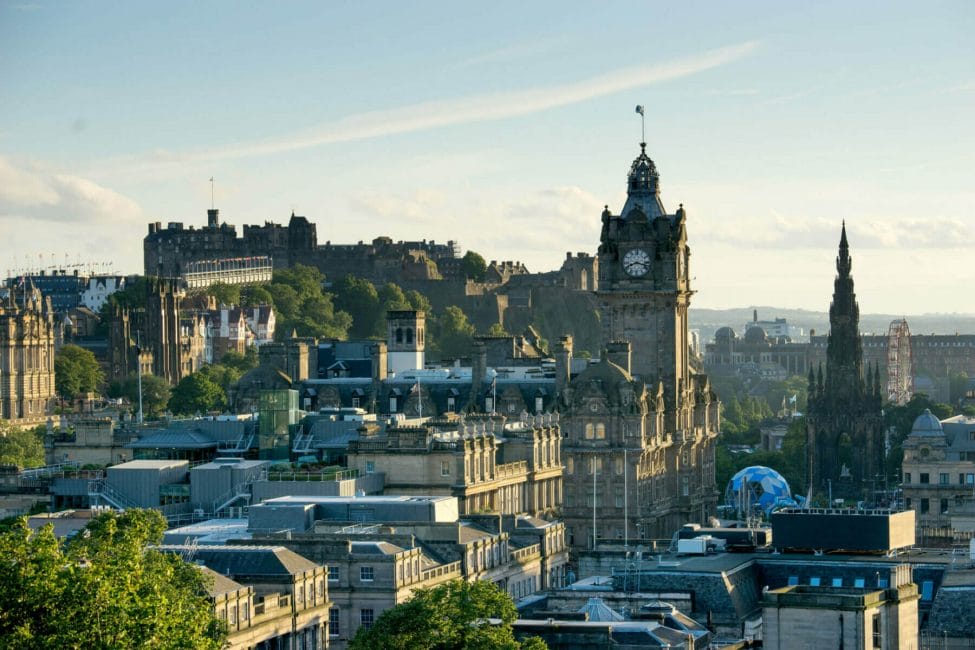 View of Edinburgh city in Scotland