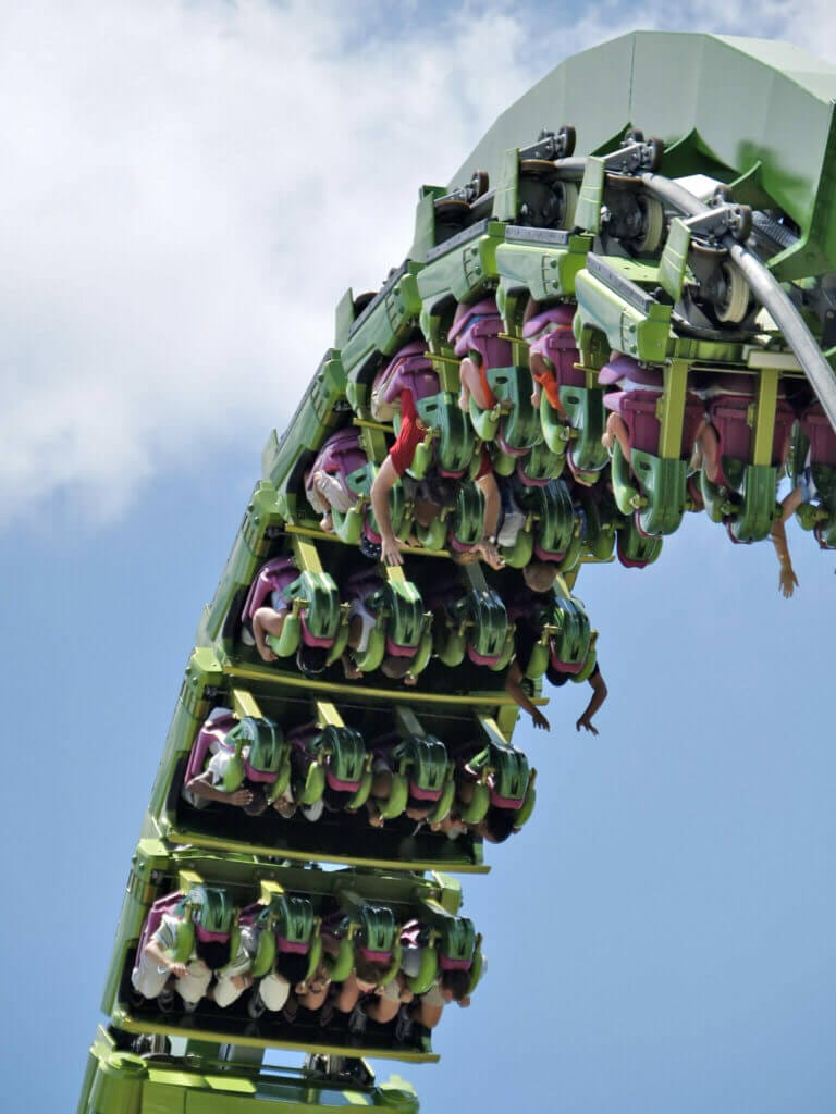 Rollercoaster ride at Universal Studios