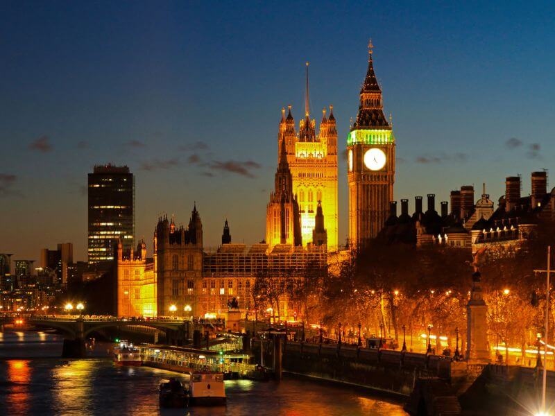 big ben at night