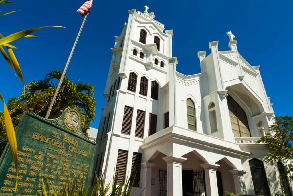 Saint Paul Episcopal Church located on Duval Street in Key West