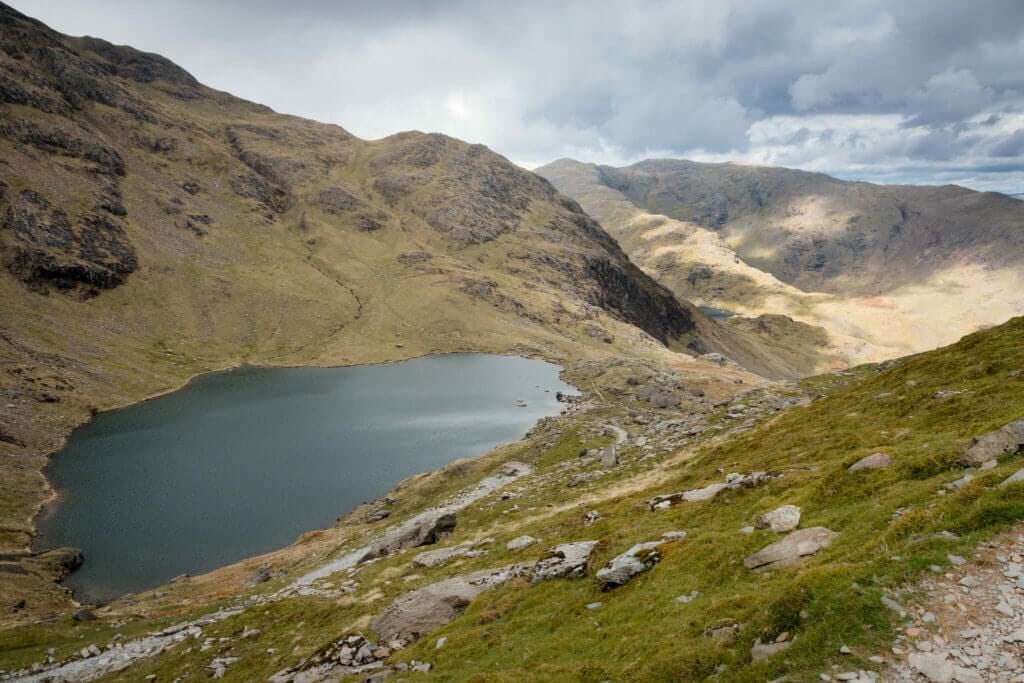 View of Low Water from the old man of coniston in the lake district