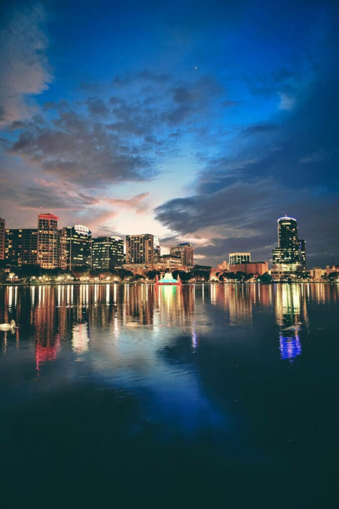 Orlando downtown dusk