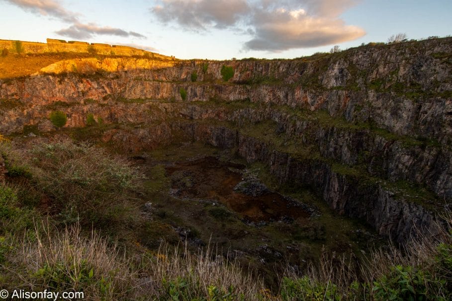 Crater at Brixham Breakwater