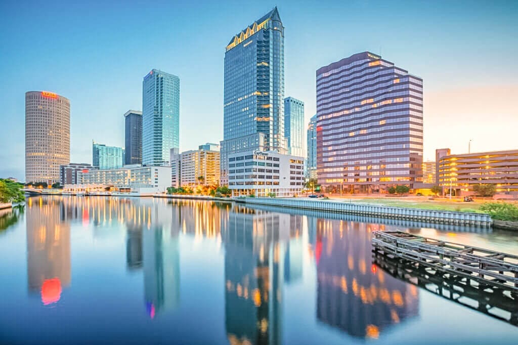 Skyline of downtown Tampa Florida 