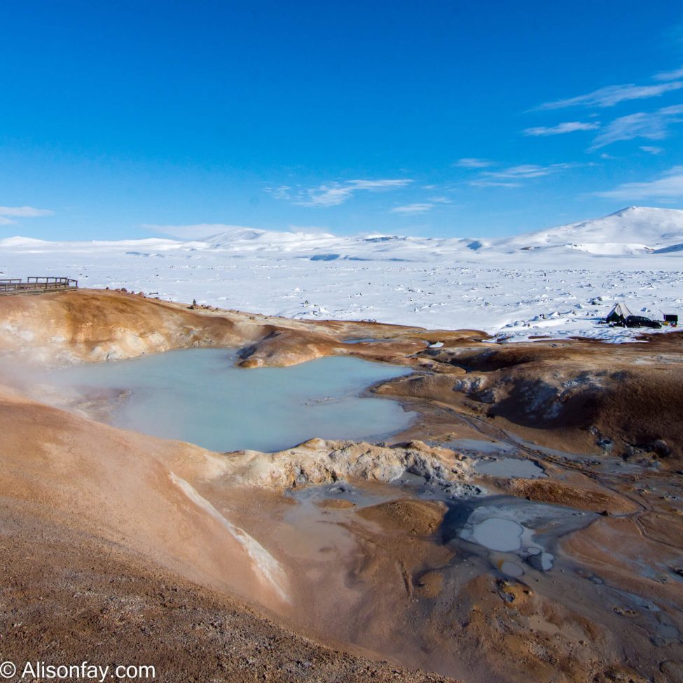 Námafjall Geothermal Area in Iceland during March