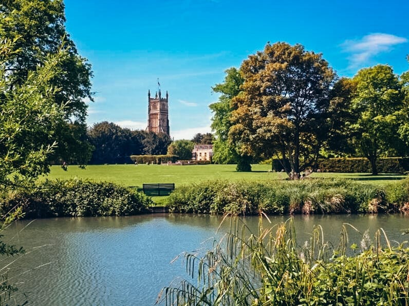 View of the church in Cirencester