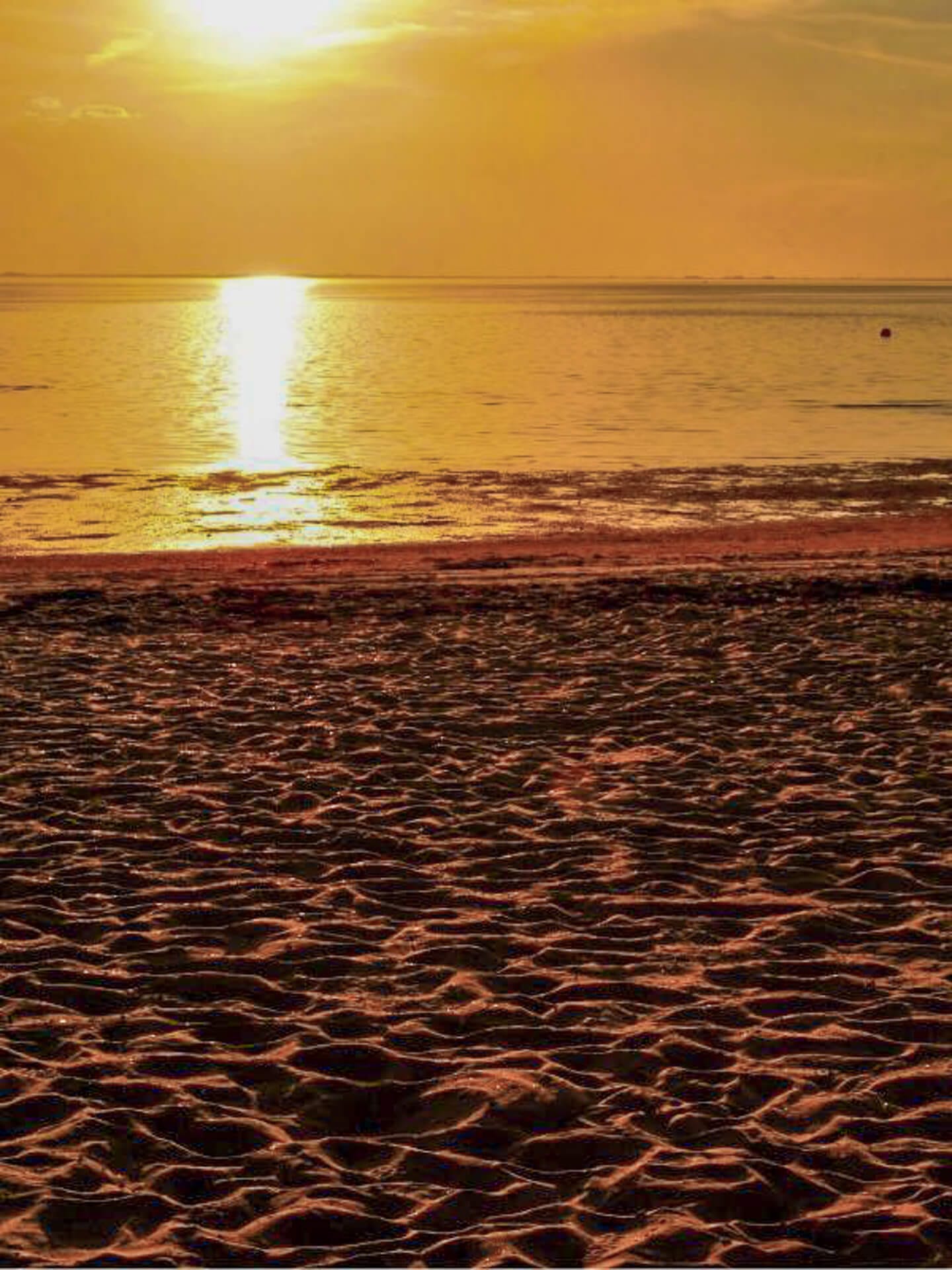 Sunset over Ben T Davis Beach