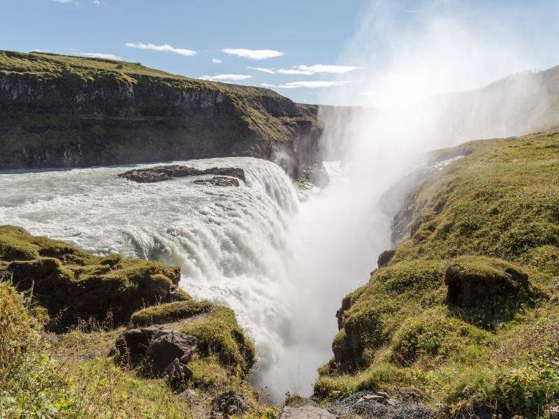 Gullfoss Falls on the Golden Circle in Iceland