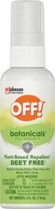 Off! Deet free insect and bug repellent spray
