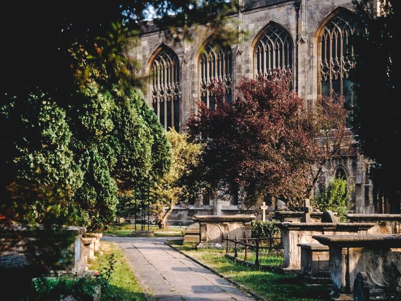 Church grounds in Tetbury