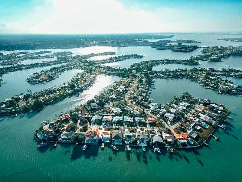 aerial view of Treasure Island