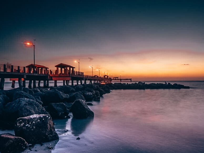 Fort de Soto Park in Florida during Sunset