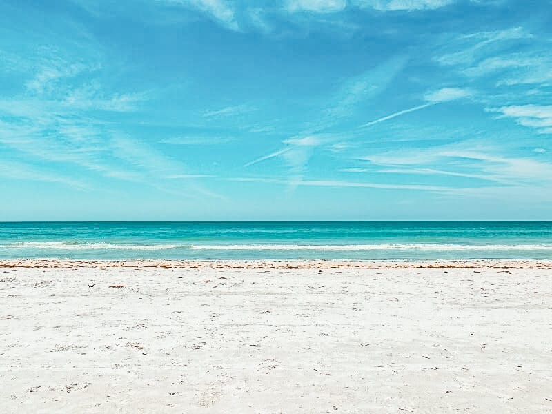 Beach and sea view at redington beach