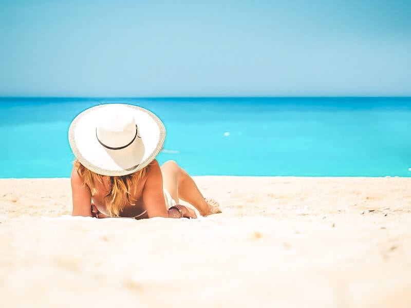 Woman on the beach in Florida