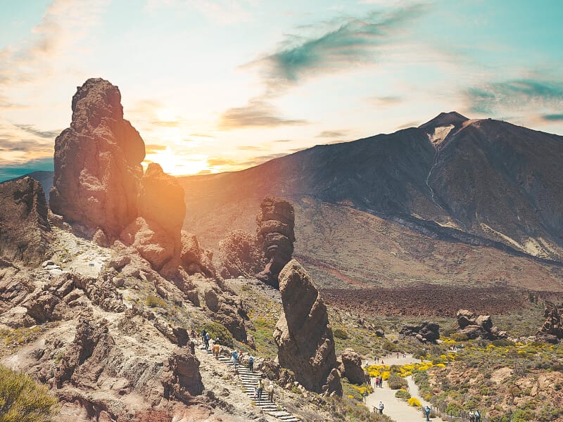 Sunset over Teide National park