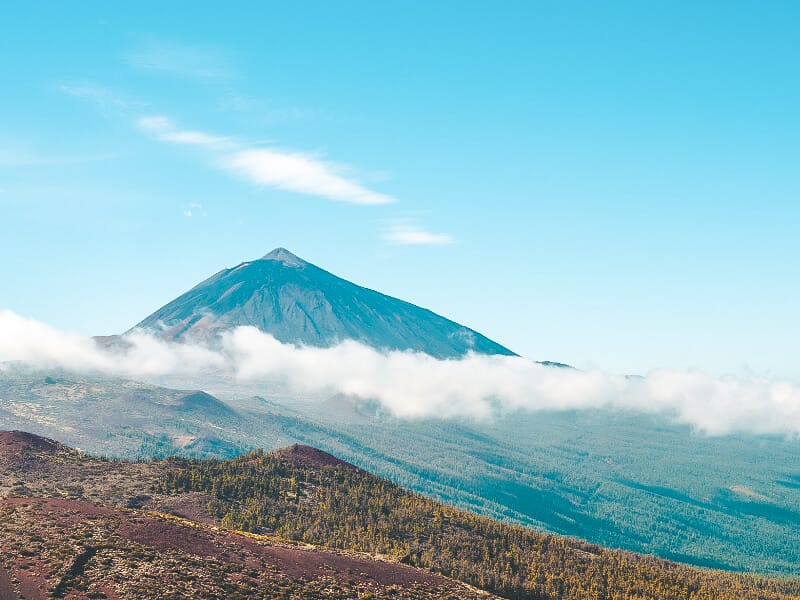 View towards mount Teide in Tenerife