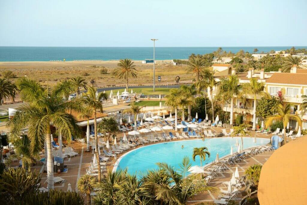 View over the outdoor area at the Hotel Buganvilla & Spa