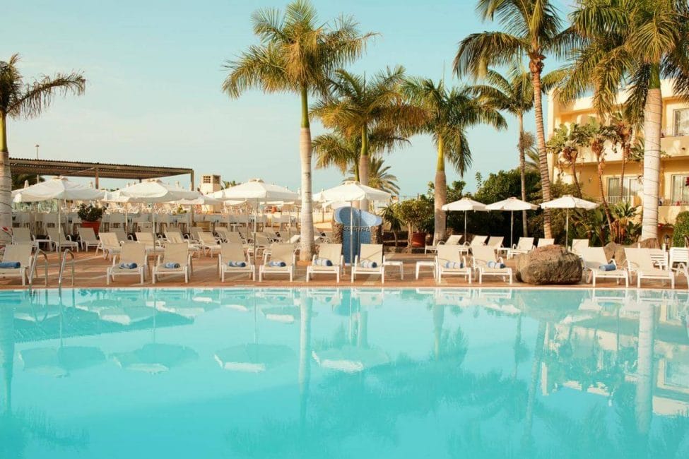 The outdoor pool at Hotel Buganvilla & Spa
