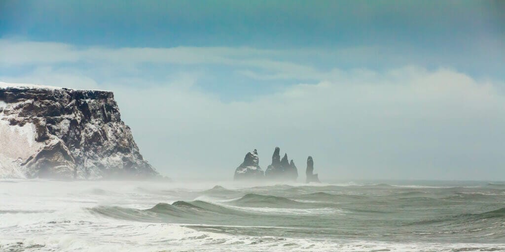 Storm at black sand beach