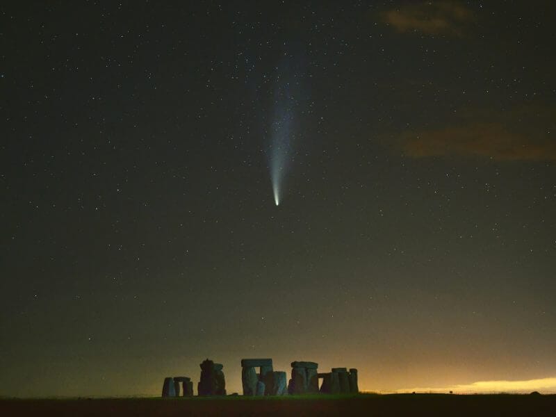 Comet Neowise over Stonehenge