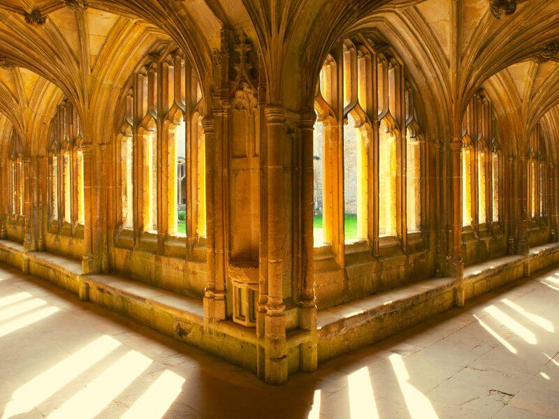 Inside Lacock abbey where harry potter was filmed