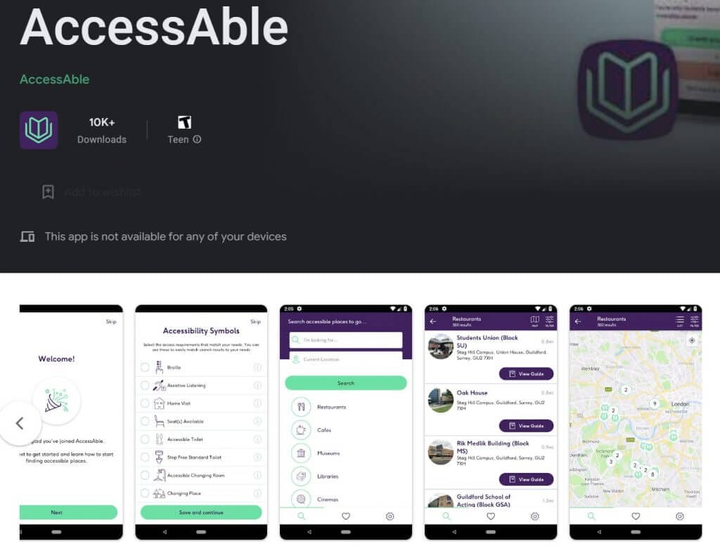 accessable app on google play