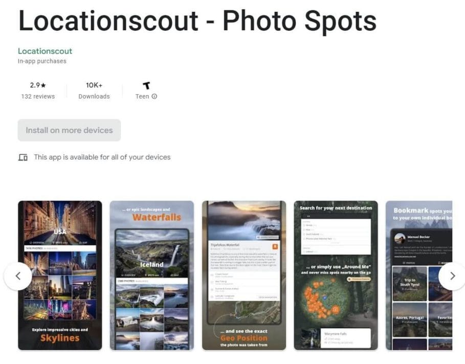 Locationscout app on google play