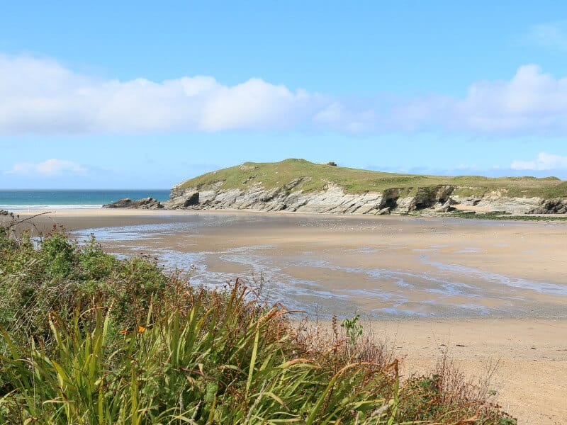 View across Porth Beach