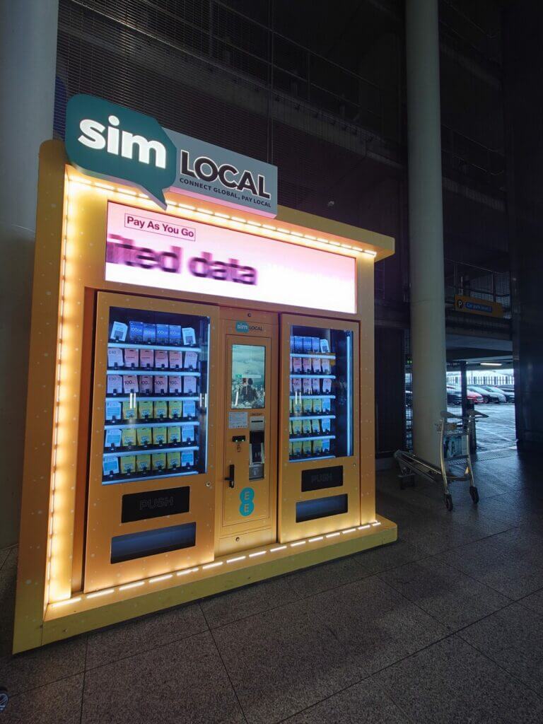 Sim Local Vending Machine at Heathrow Airport