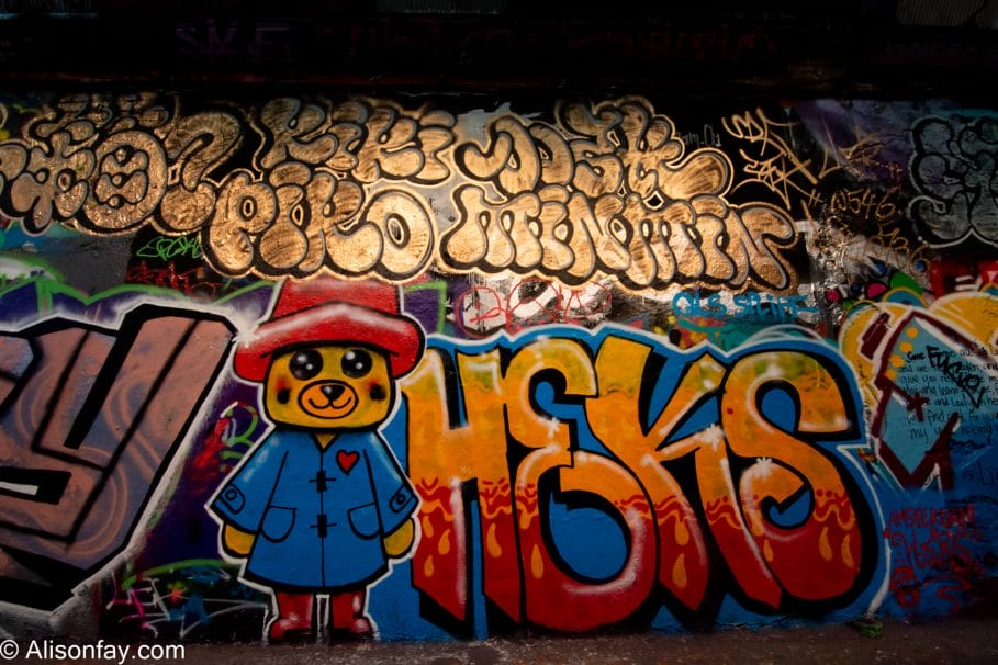 Paddington Bear Graffiti in London