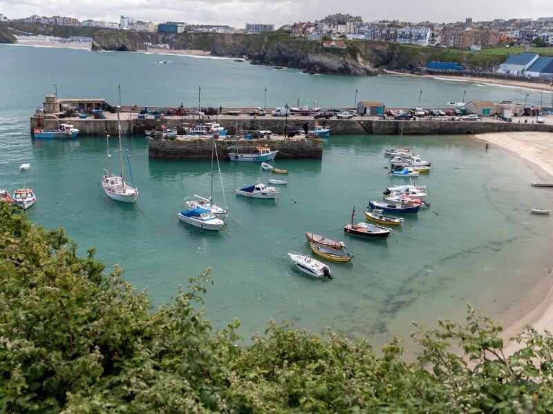view over Newquay Harbour