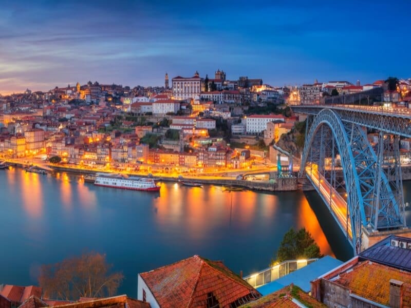 Porto at night