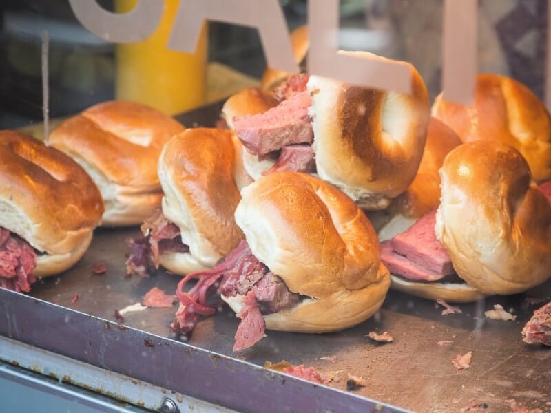 Salted beef Bagels on Brick Lane