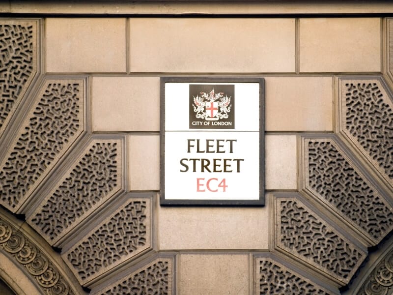 fleet street sign