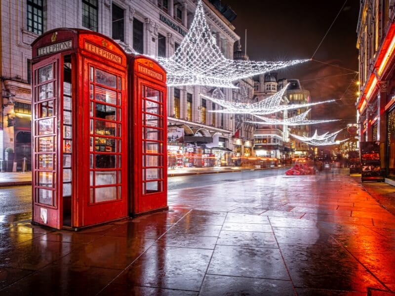 Leicester Square at christmas