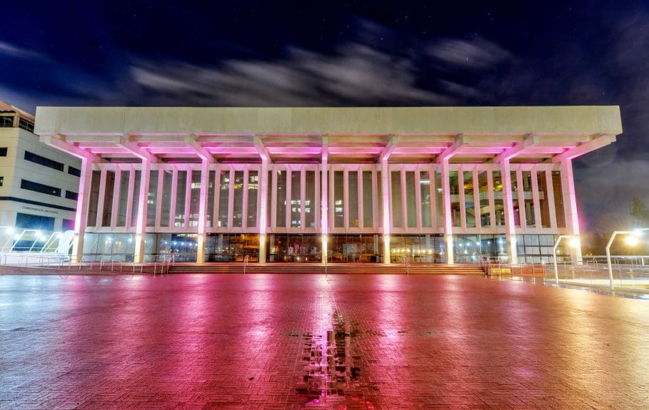 Perth Concert Hall at night