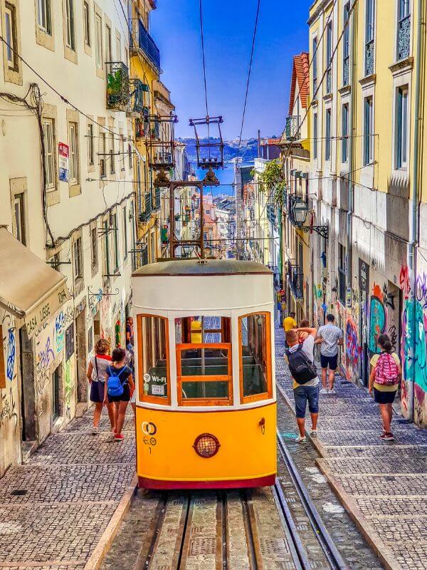 Trams in Lisbon, Portugal