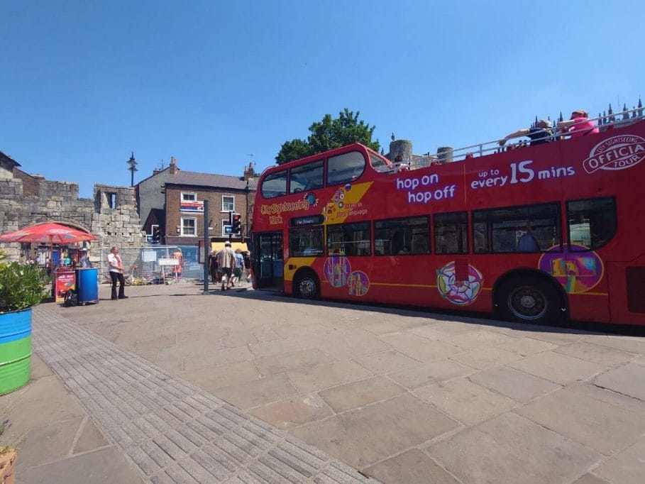 The hop on hop off bus in york